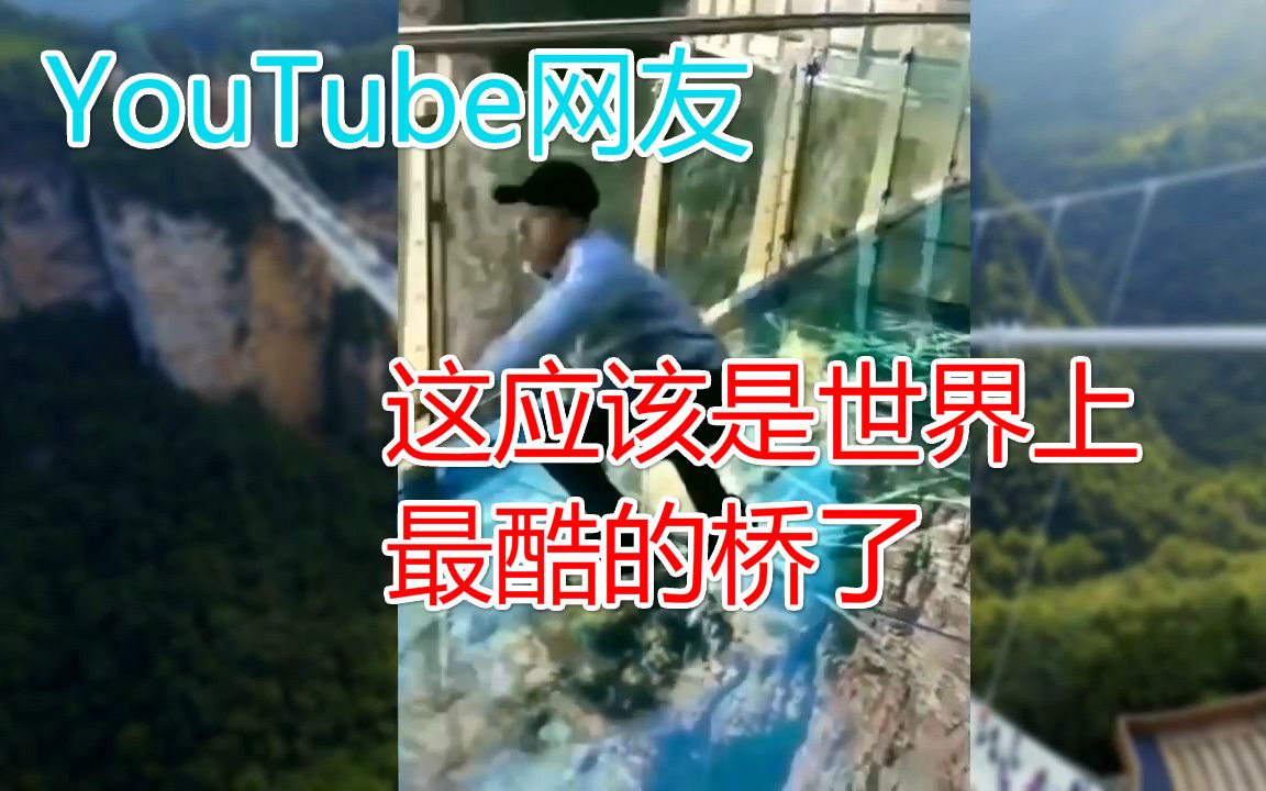 【YouTube评论】外国网友看中国玻璃栈桥视频发问:他们为什么会想到建这么一座桥?这应该是世界上最酷的桥了吧.哔哩哔哩bilibili