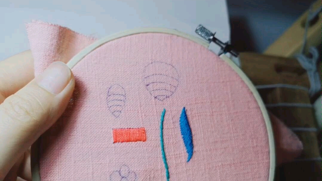 刺绣针法—齐针套针