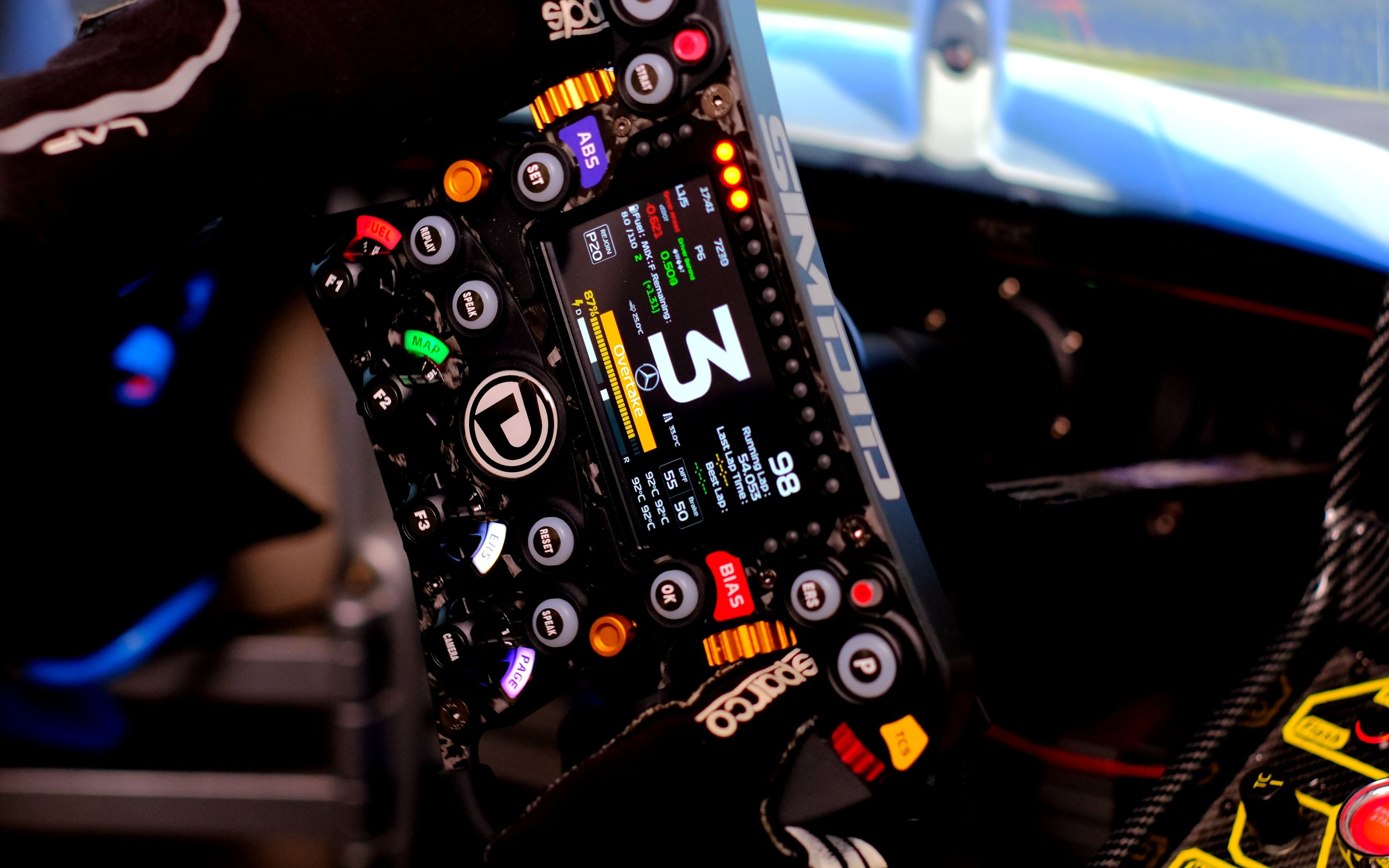 simdid-fa7 ultimate f1方程式方向盘 性能与灯效展示-simdid模拟赛车