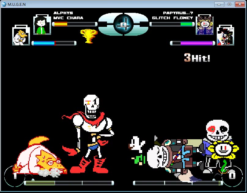 mugen ink sans&chara&宅龙vs差错三人组