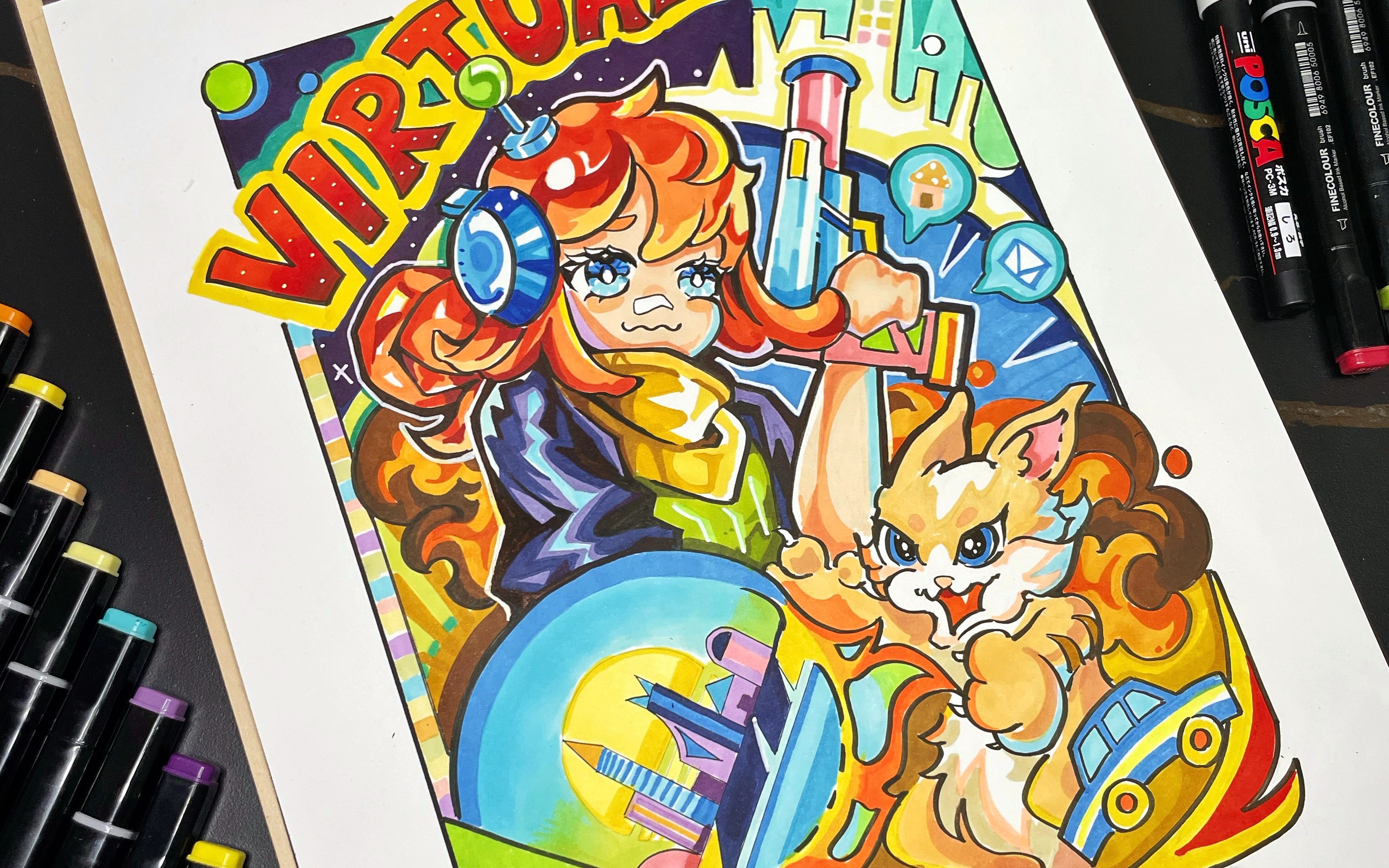 【马克笔手绘插画】如何画出亮眼的色彩关系