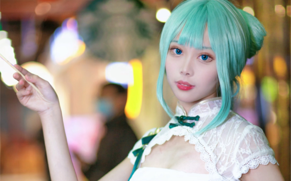 初音未来韶华旗袍cos