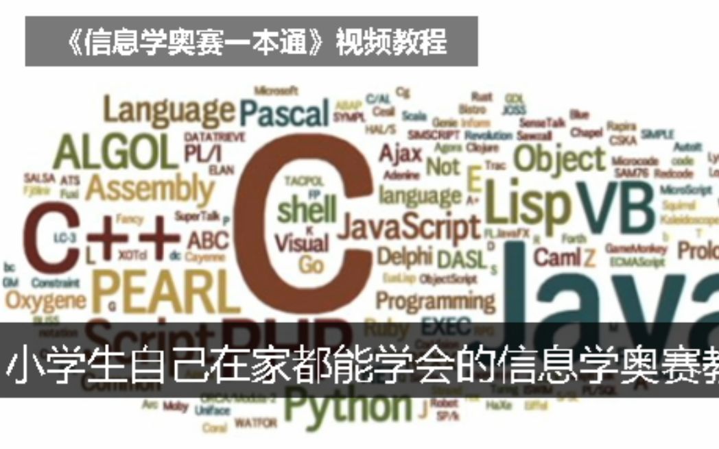 [图]手把手带你看懂《信息学奥赛一本通》视频教程—小学生自己在家都能学会的信息学教程
