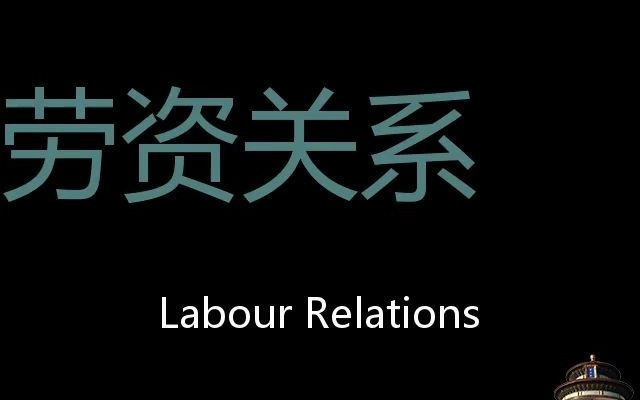 劳资关系 Chinese Pronunciation Labour Relations哔哩哔哩bilibili