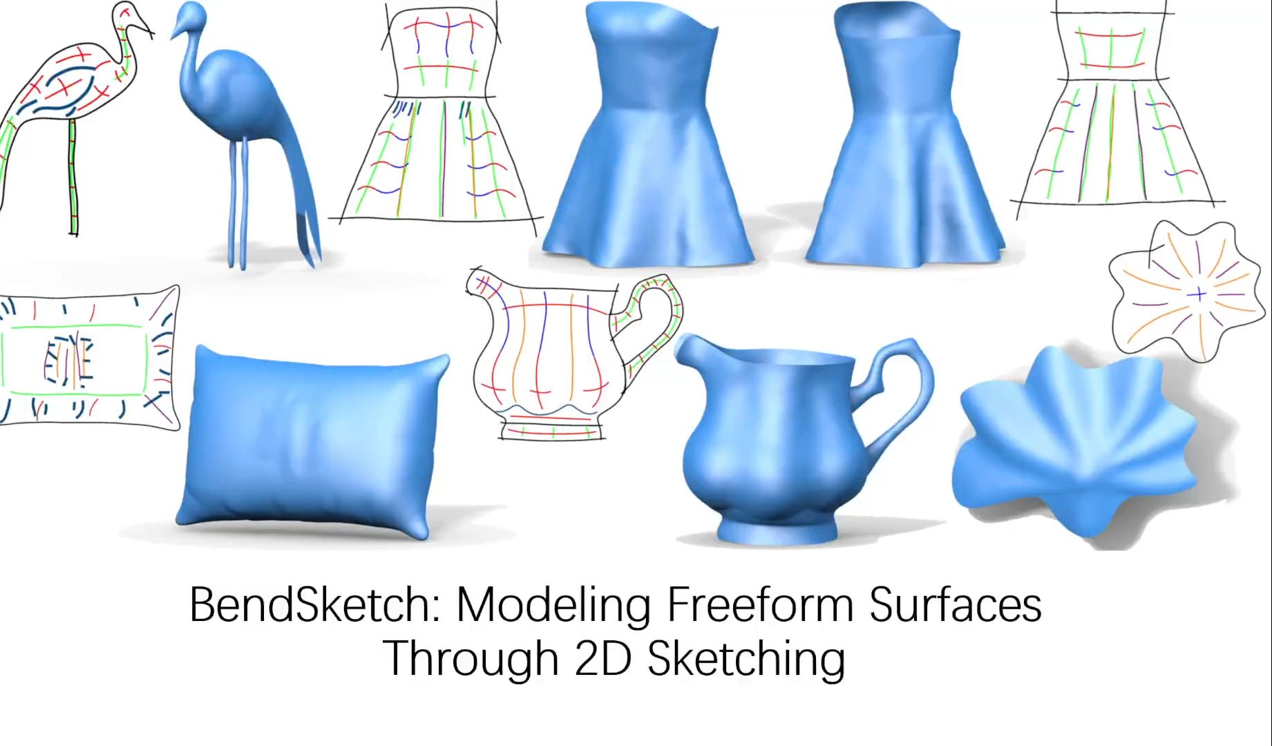 【论文分享】BendSketch: modeling freeform surfaces through 2D sketching (通过2D草图来进行建模)哔哩哔哩bilibili