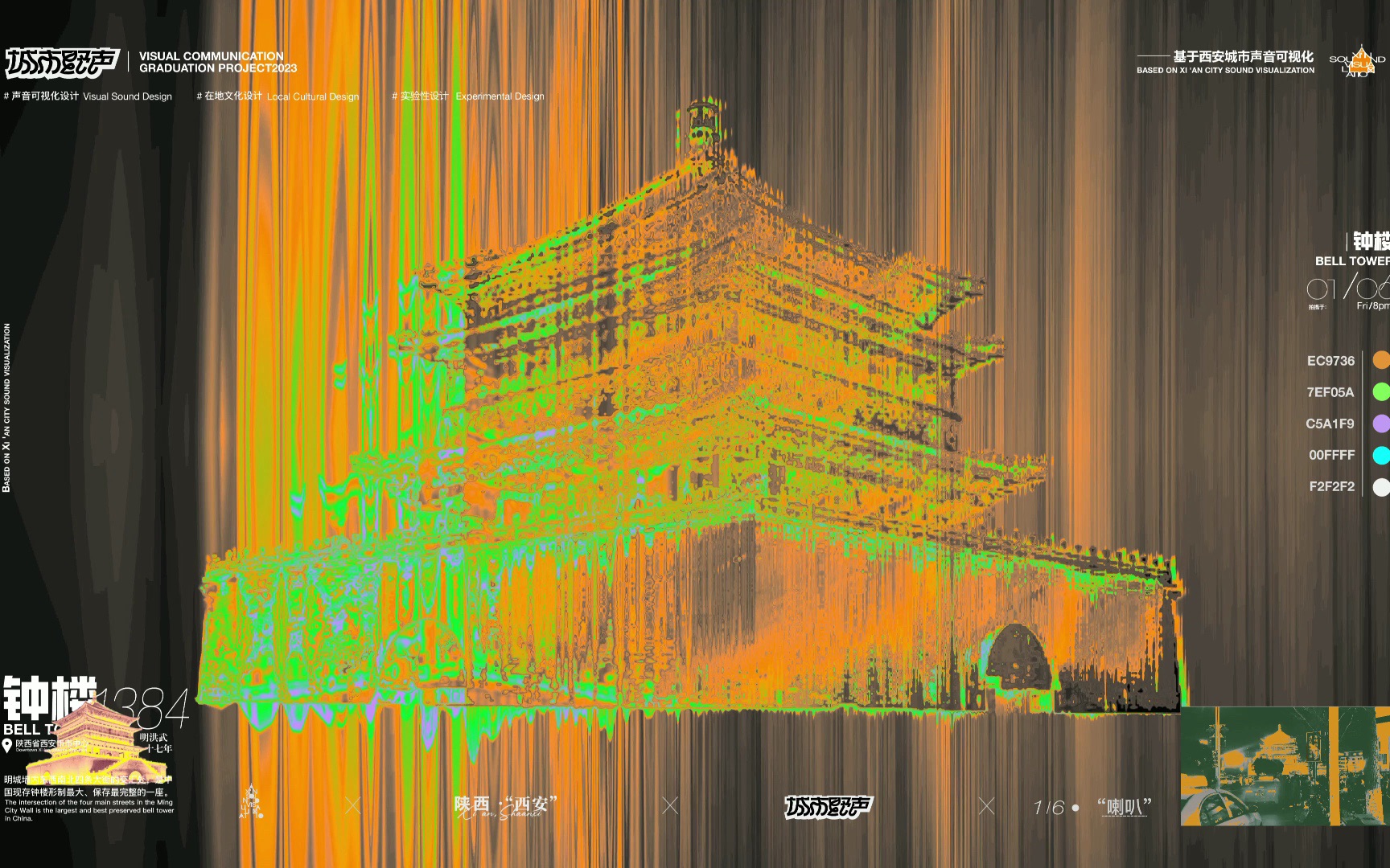 西安城市声音可视化——钟楼哔哩哔哩bilibili