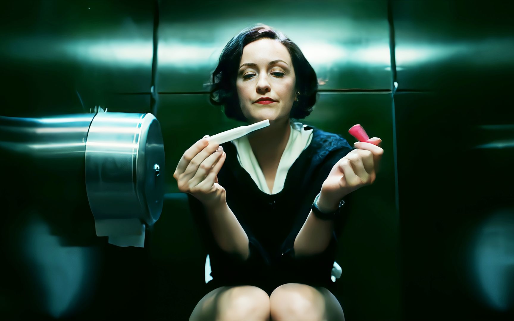 女人去厕所验孕 却遇到诡异的事情 结局更是意想不到《厕所隔间》