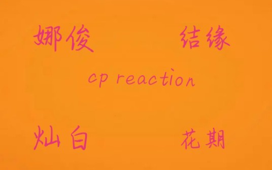 [图]【cp reaction】不知道说啥，好磕就对了