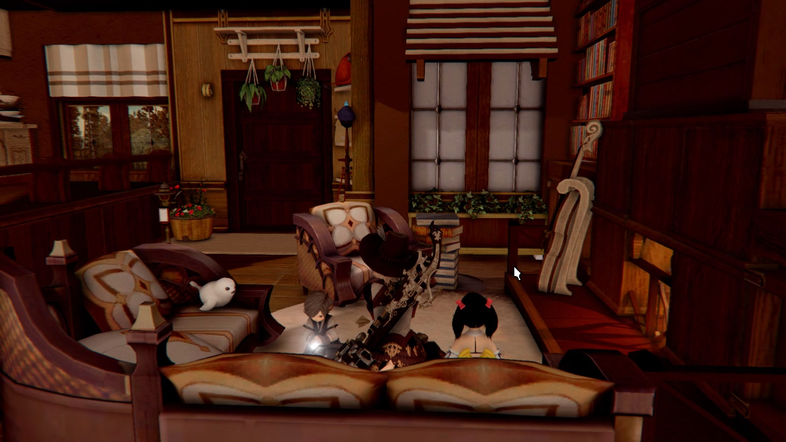 【最终幻想14】#ff14装修#深棕木屋s房