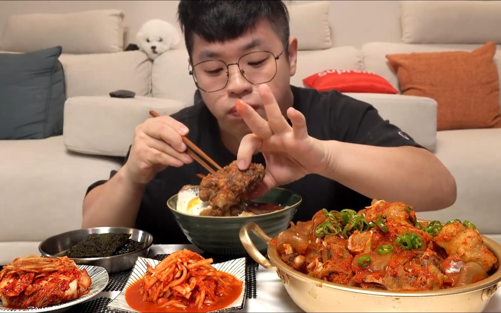 【韩国吃播】红烧牛尾配上粉皮一锅炖