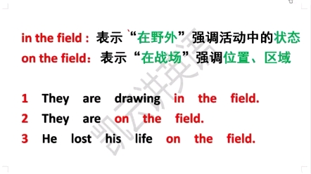 in the field和on the field辨析哔哩哔哩bilibili