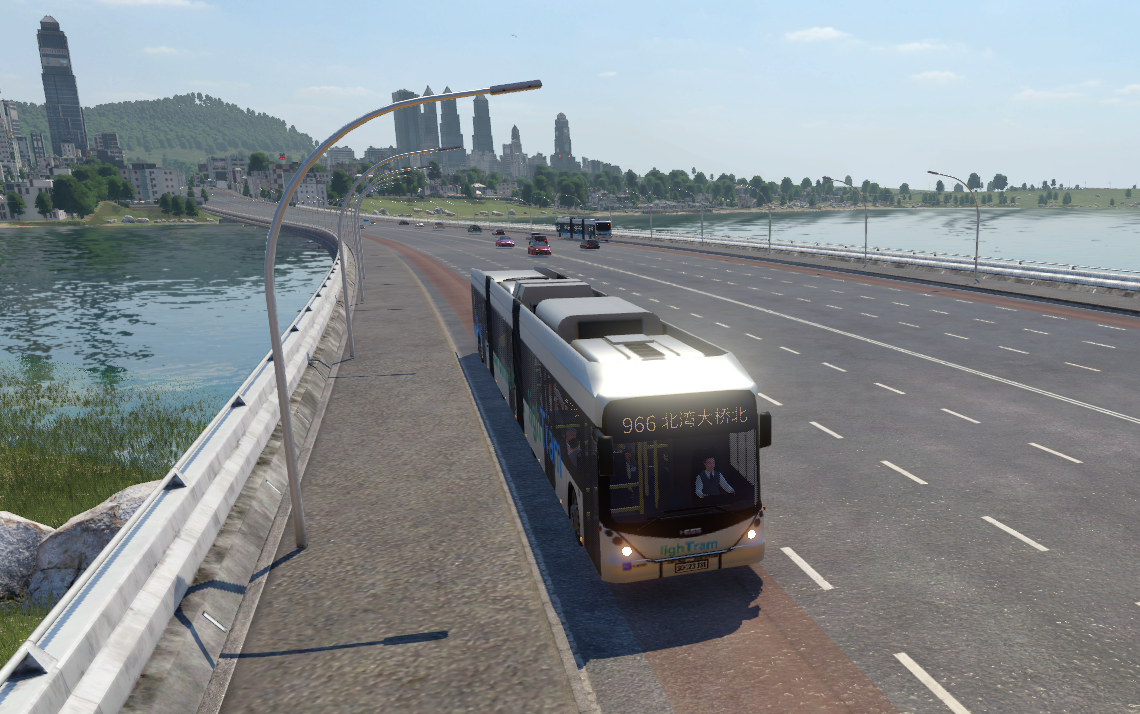 【狂热运输2】【前方展望】三元市公交966路 pov(原速报站版) 电厂路