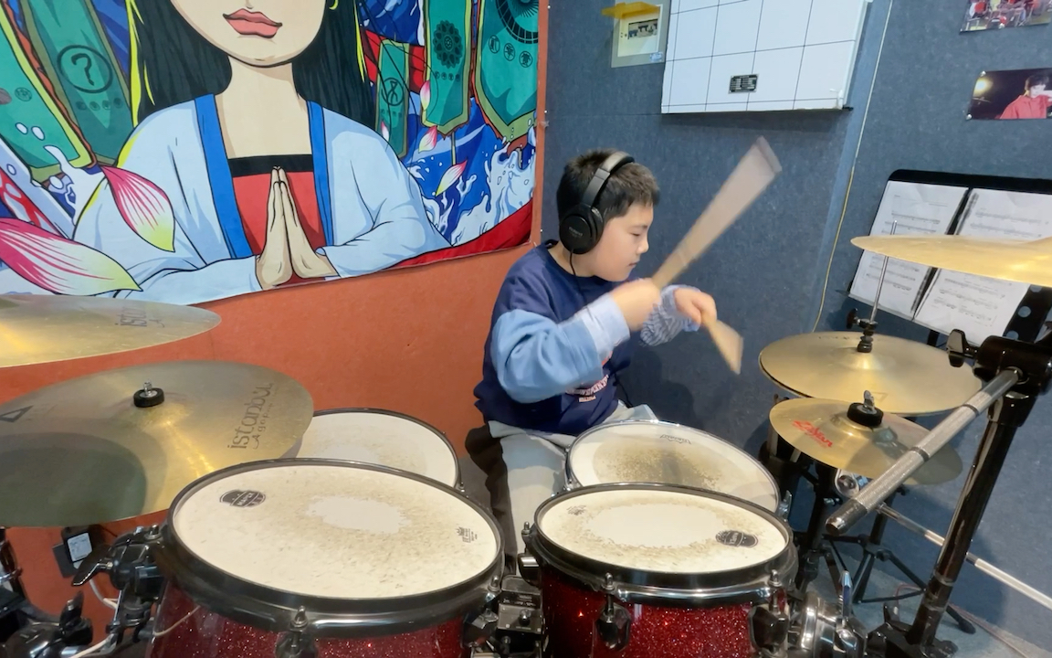 跟好的录音设备才能出来好的效果,架子鼓演奏《tiberius》(一镜到底