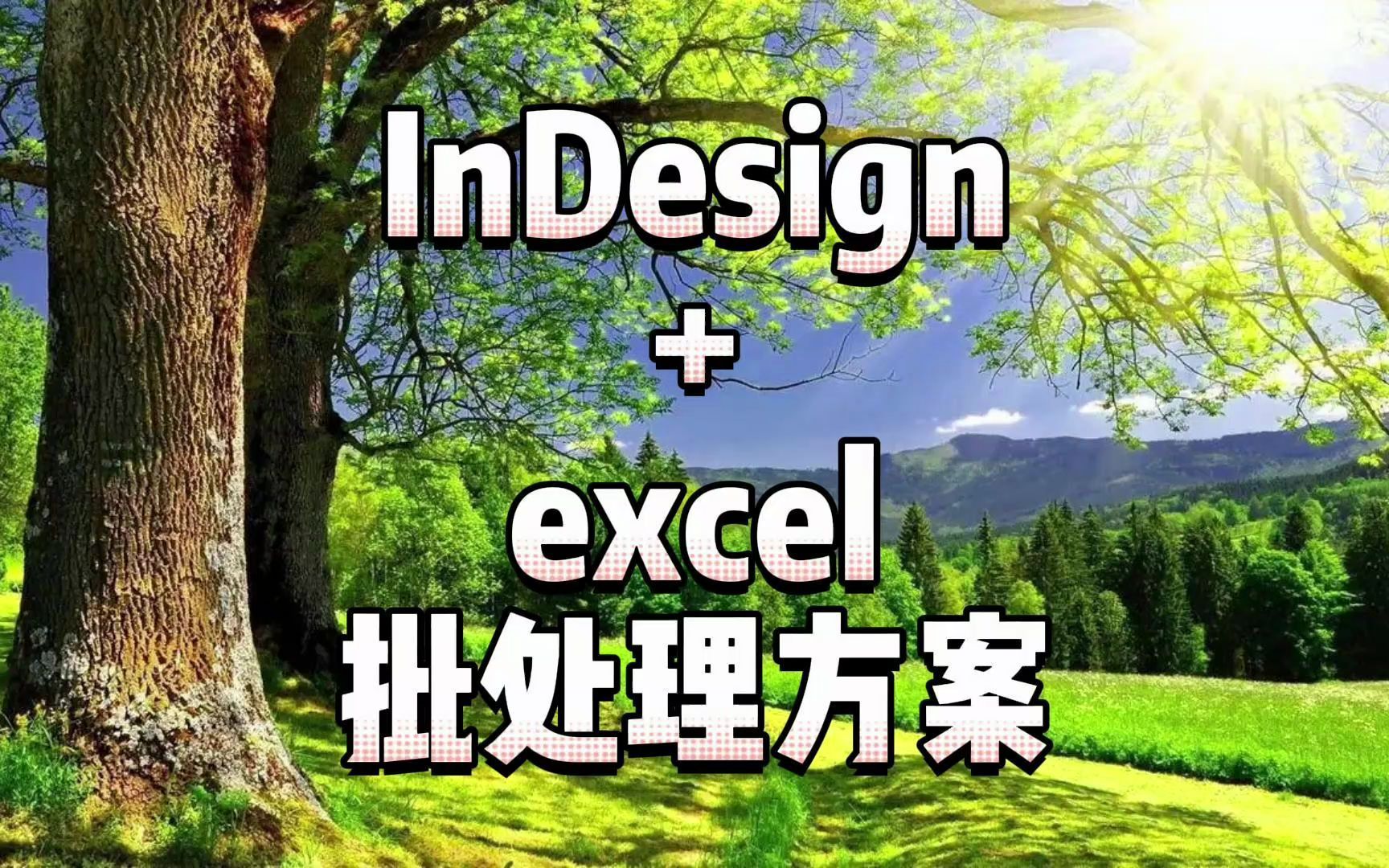 Indesign+Excel数据合并自动批处理哔哩哔哩bilibili