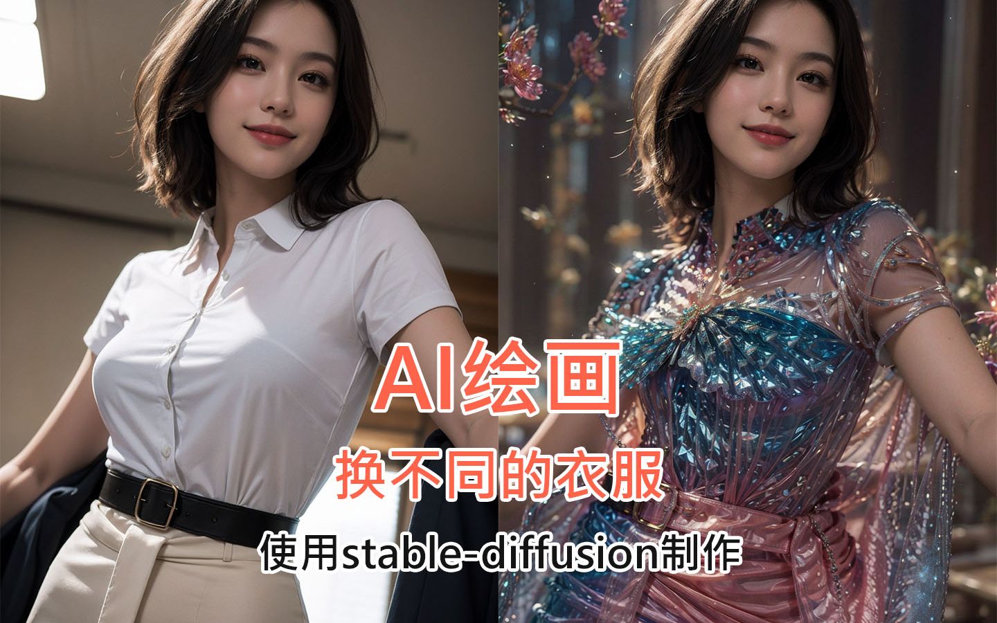 AI绘画Stable Diffusion,图片在局部重绘 换衣服,换背景哔哩哔哩bilibili