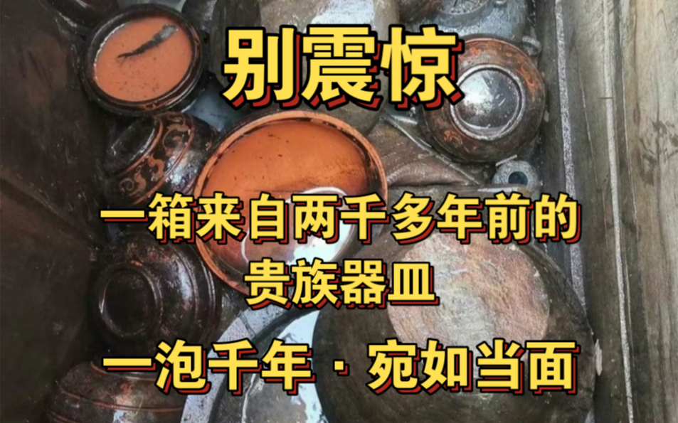 2021年,湖北.云梦县郑家湖挖出来的秦代漆器炊具,这些在水中棺椁泡了两千余年,看起来却跟新的一样.哔哩哔哩bilibili