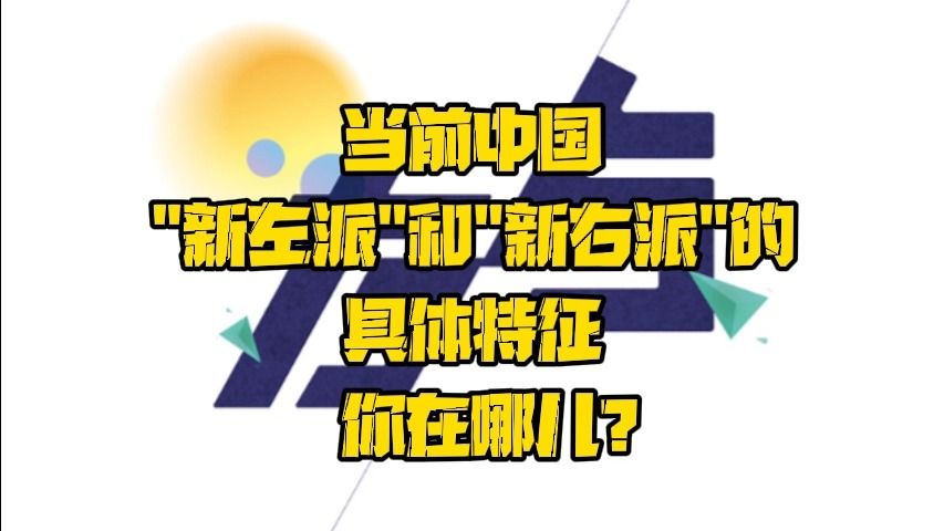 当前中国新左派和新右派的具体特征,你在哪儿?哔哩哔哩bilibili