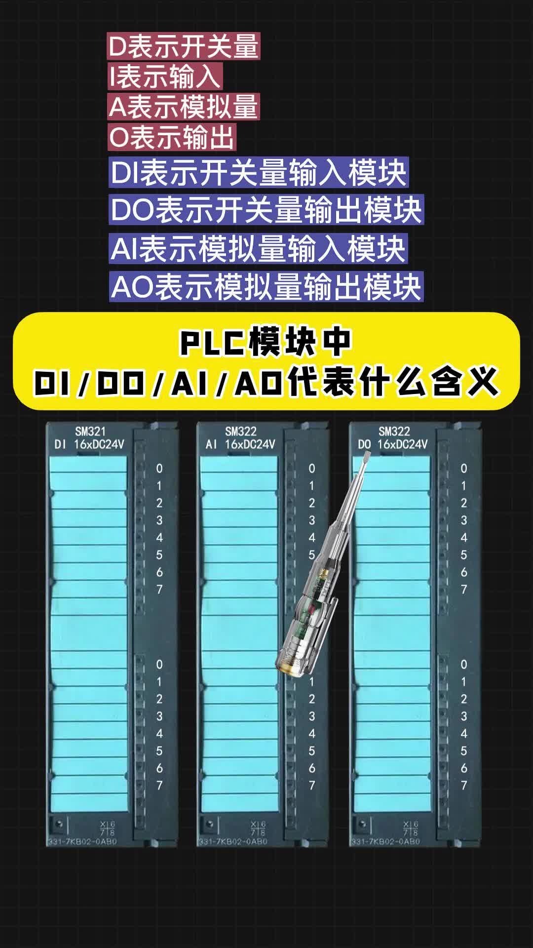 PLC模块中DIDOAIAO代表什么含义哔哩哔哩bilibili