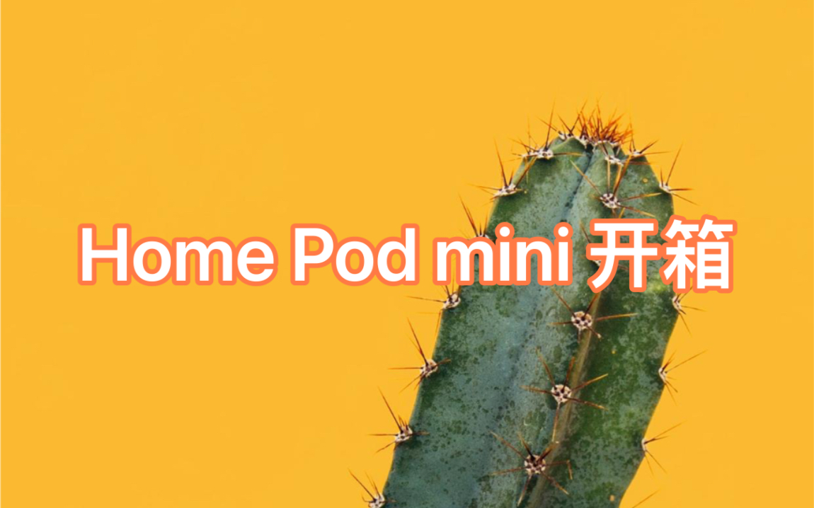 HomePod mini(黄色版)开箱视频哔哩哔哩bilibili