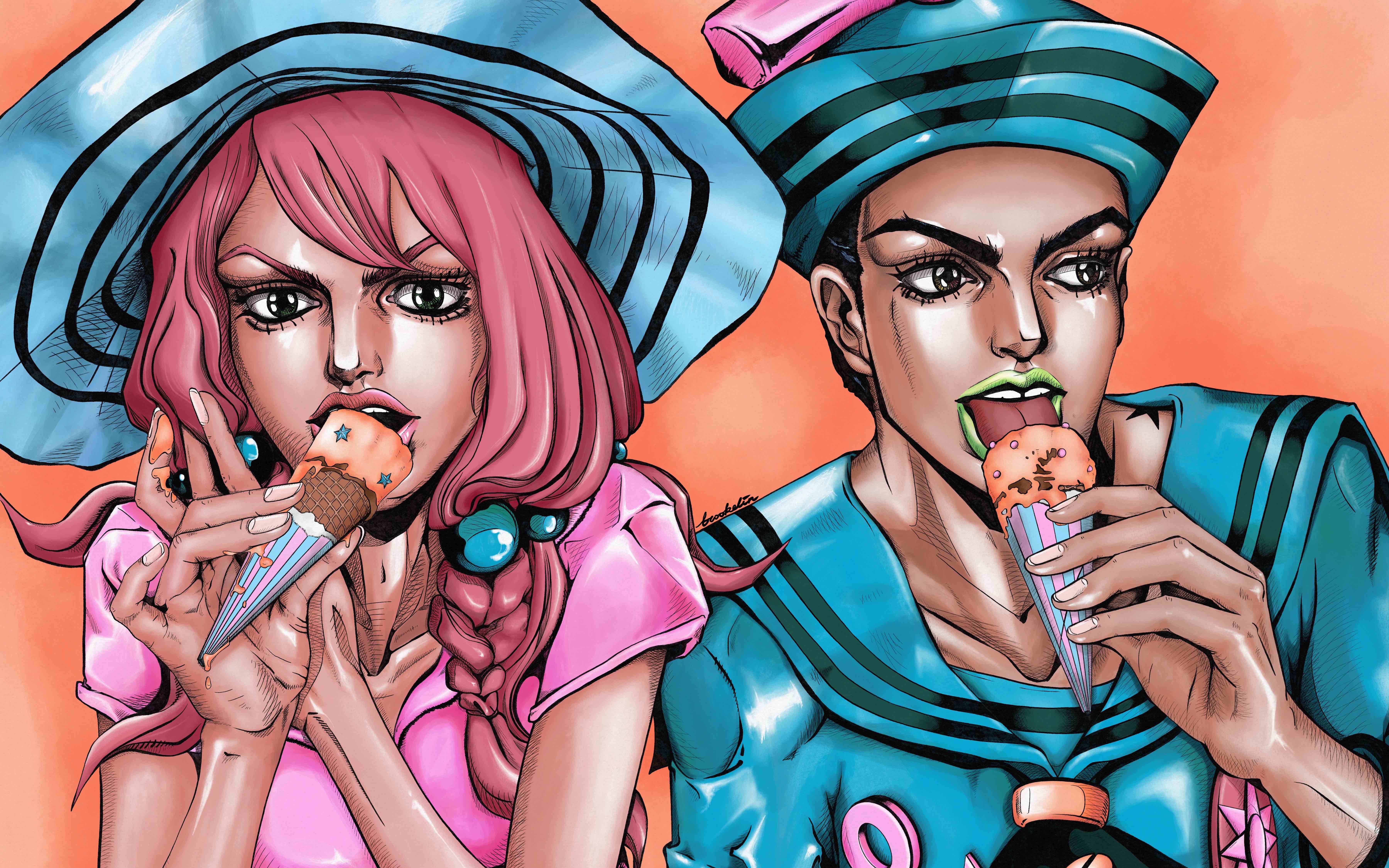 【jojo】康穗x四蛋 - 爆肝!亿点细节 - 尝试一张荒木高仿