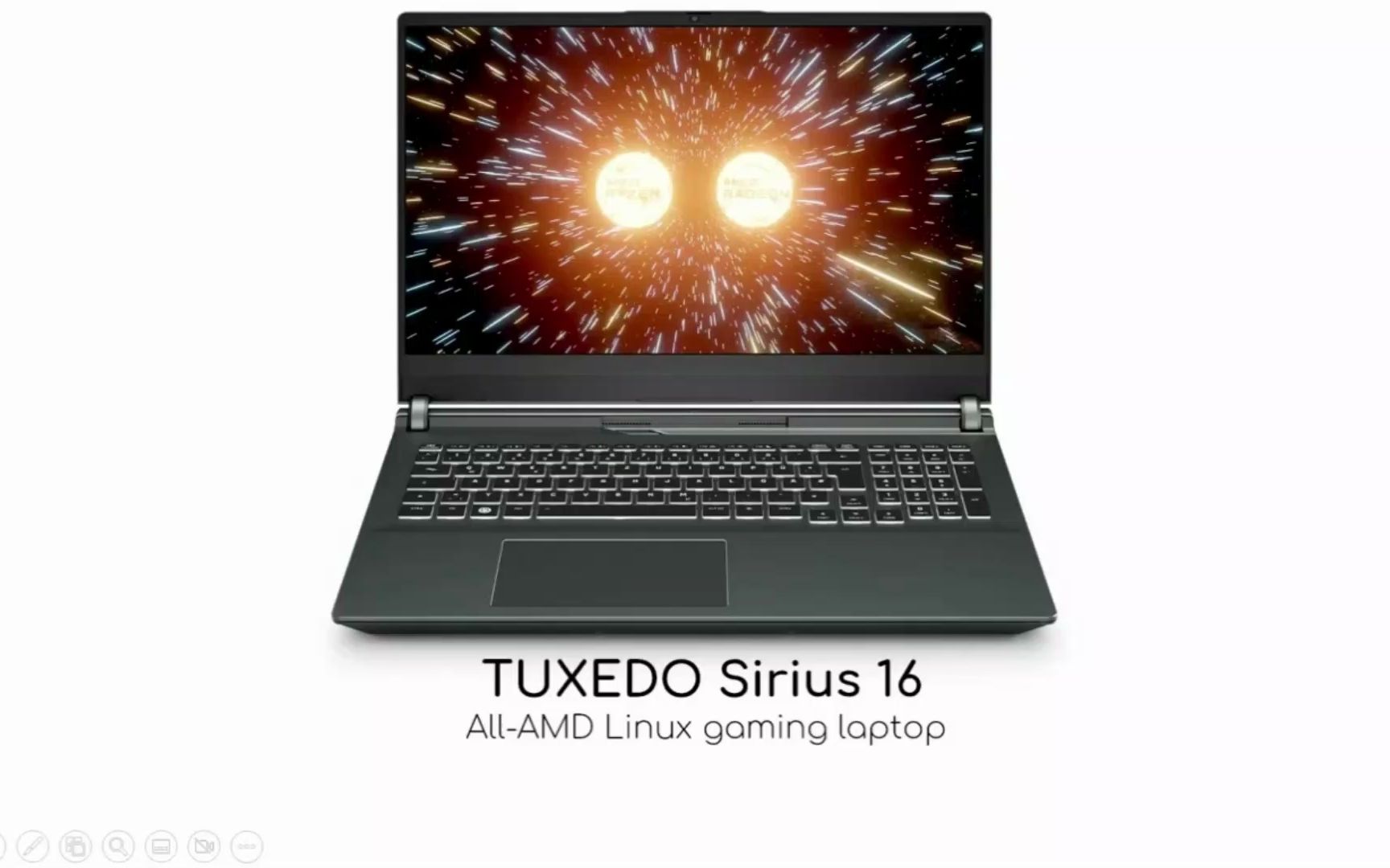 TUXEDO Sirius 16作为TUXEDO首款全AMD Linux游戏笔记本电脑亮相哔哩哔哩bilibili