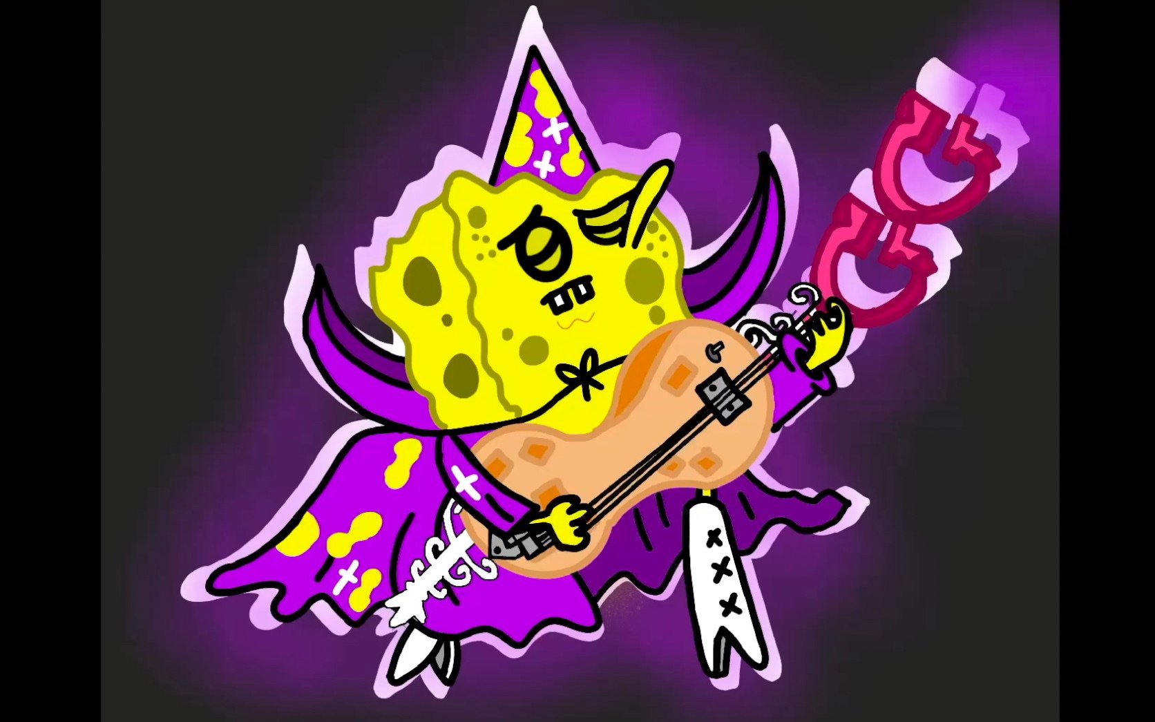 临摹板绘-摇滚海绵宝宝