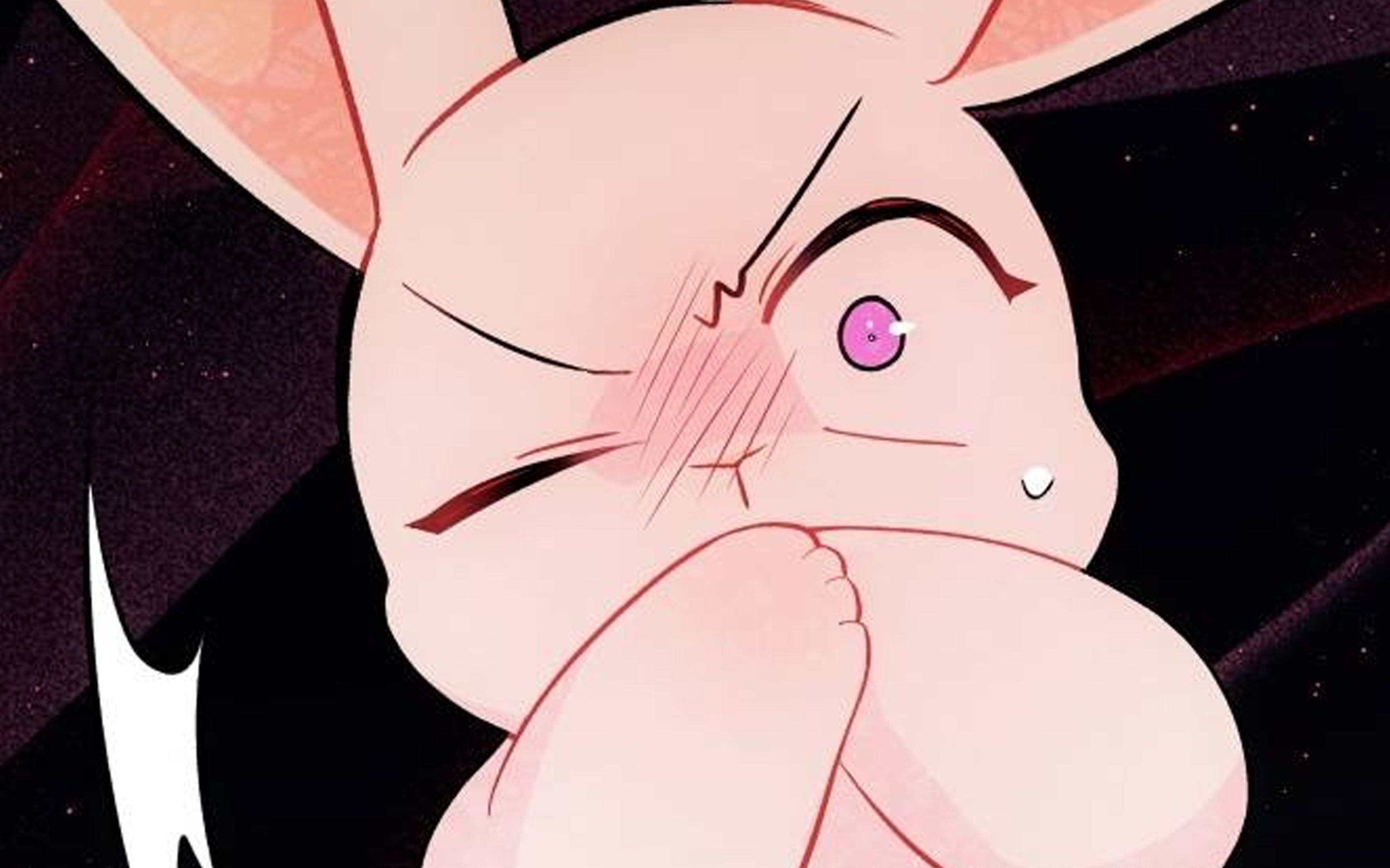 小兔兔变成人形,与黑豹撞个正着