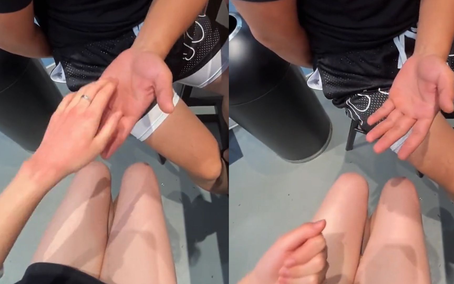 情侣玩打手背女孩被打到通红,男友全力以赴令网友傻眼:钢铁直男