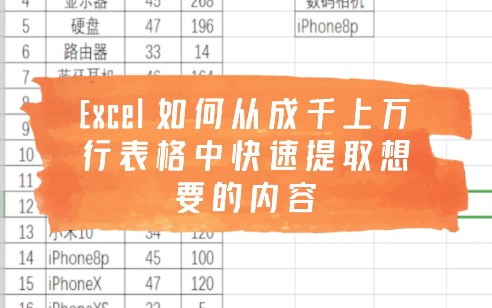 Excel 如何从成千上万行表格中快速提取想要的内容哔哩哔哩bilibili