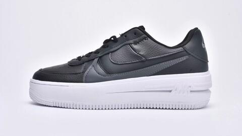 耐克Nike Air Force 1 Triple Black 空军一号PLT.AF.ORM 黑白厚底板鞋