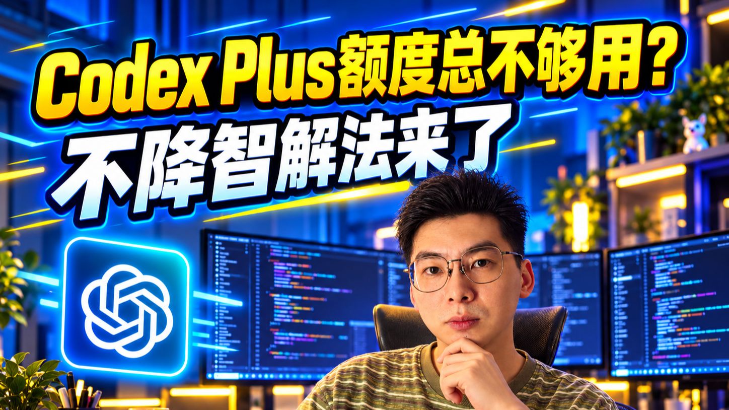 Codex Plus 额度总不够用？终于找到不降智的解法了💡