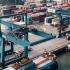 一镜到底航拍集装箱码头(未剪辑)，南海国际货柜码头 ，无人机航拍港口码头航运
