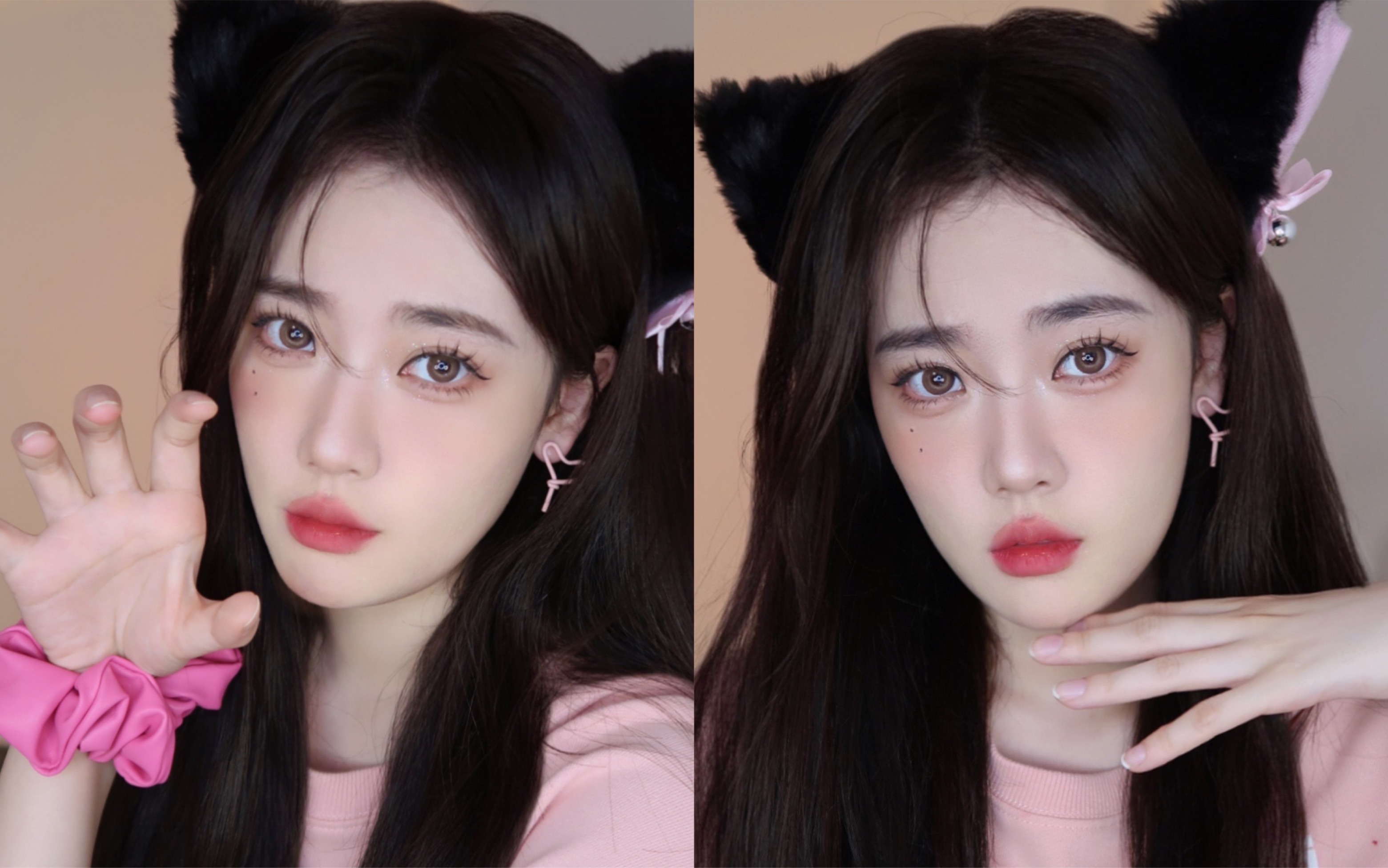 配音妆容～粉色系猫咪妆～_哔哩哔哩_bilibili