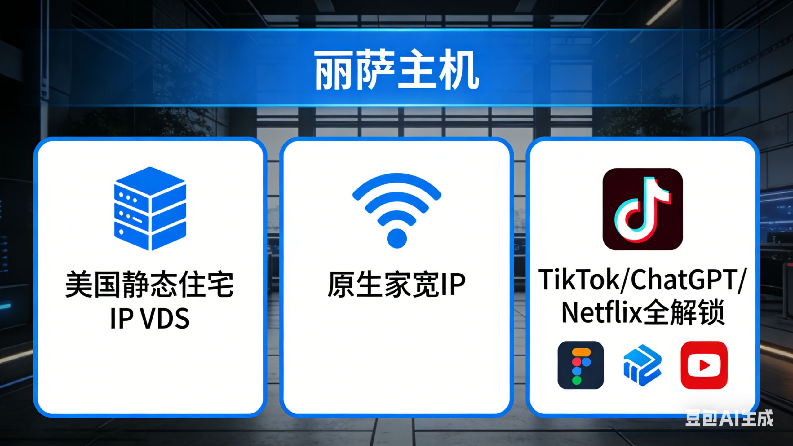 美国静态住宅 IP 真香!丽萨主机 VDS 原生家宽,ChatGPT/Netflix/TikTok 一键解锁
