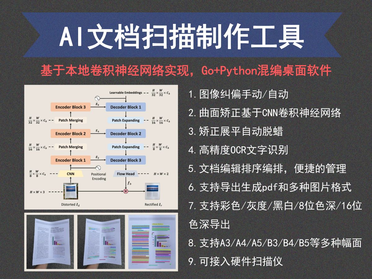 AI文档扫描制作工具,基于本地卷积神经网络实现,Go+Python混编桌面软件哔哩哔哩bilibili