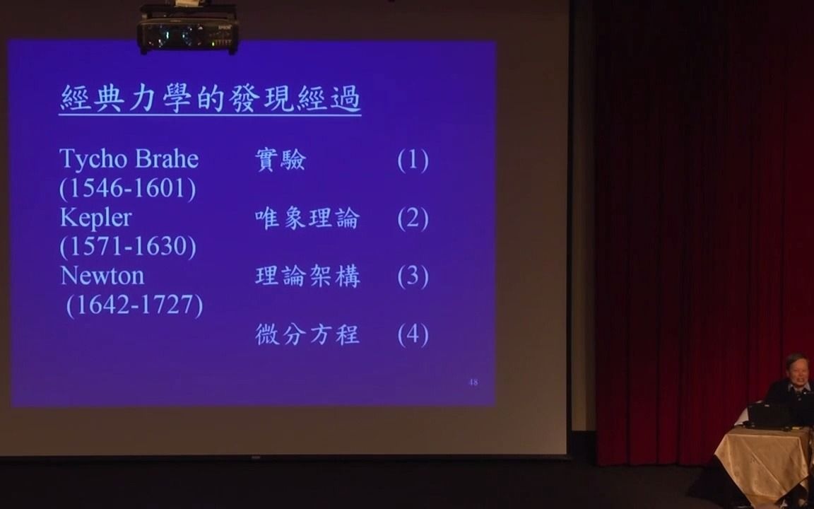 杨振宁:经典力学的发现经过实验、唯象理论、理论架构和数学四步哔哩哔哩bilibili