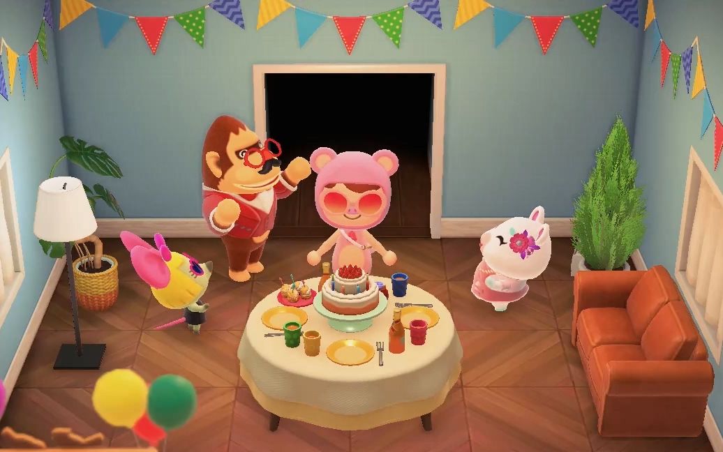 【动物森友会】跟小动物们过的第一个生日