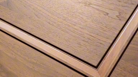 新中式风格黑胡桃木门天然木皮零度肤感密码楚松家具木门