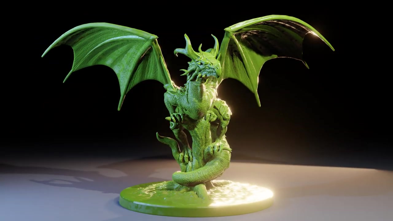 用blender创作一条龙(用于3d打印)create a dragon in blender (for