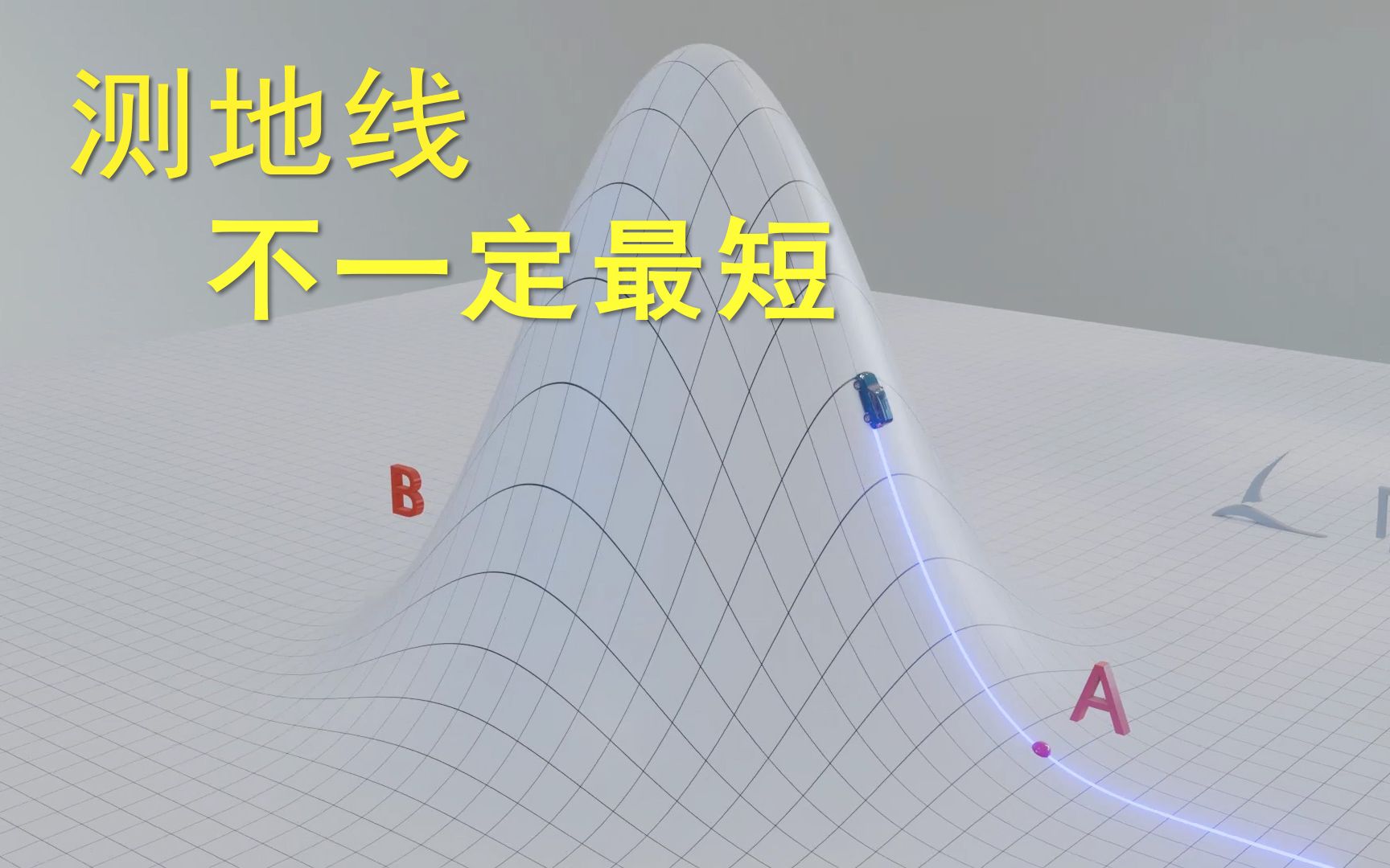 測地線:不一定是最短路徑