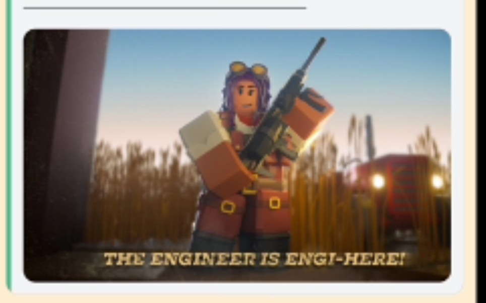 roblox塔防战争模拟器tdstds最新discord最新爆料!engineer!工程师图片(官方说spring春天更新但我寻思着这春天都快无了呀)哔哩哔哩bilibili