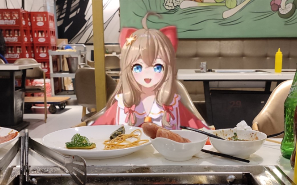 嘉然陪我吃烤肉嘿嘿嘿嘿然然真好吃