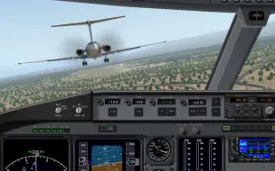 Download Video: 【XPLANE１１】尾流导致的坠机？