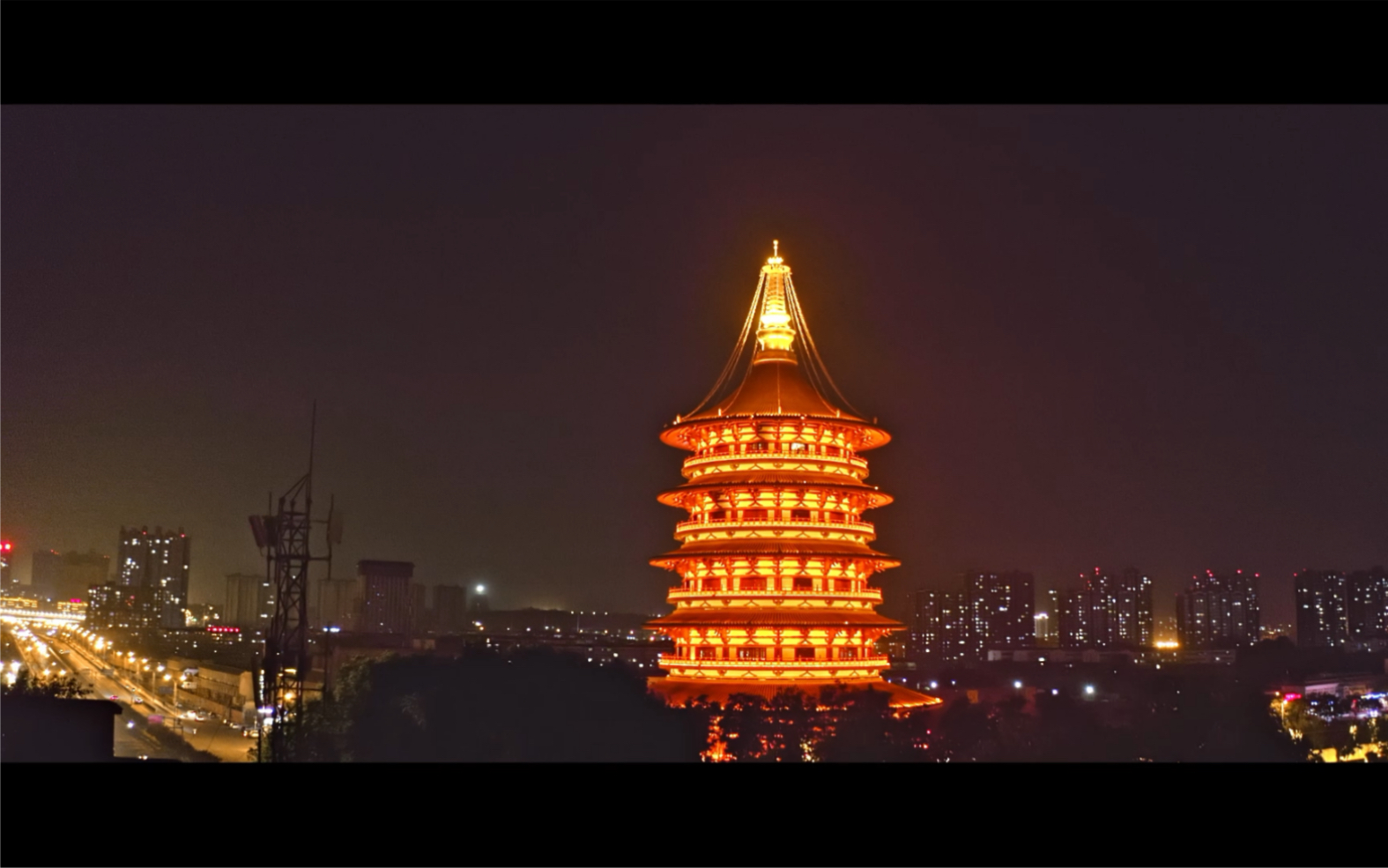 洛陽 明堂 夜景航拍