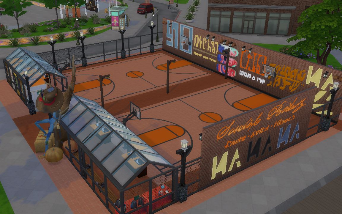 模拟人生速建-街头篮球场