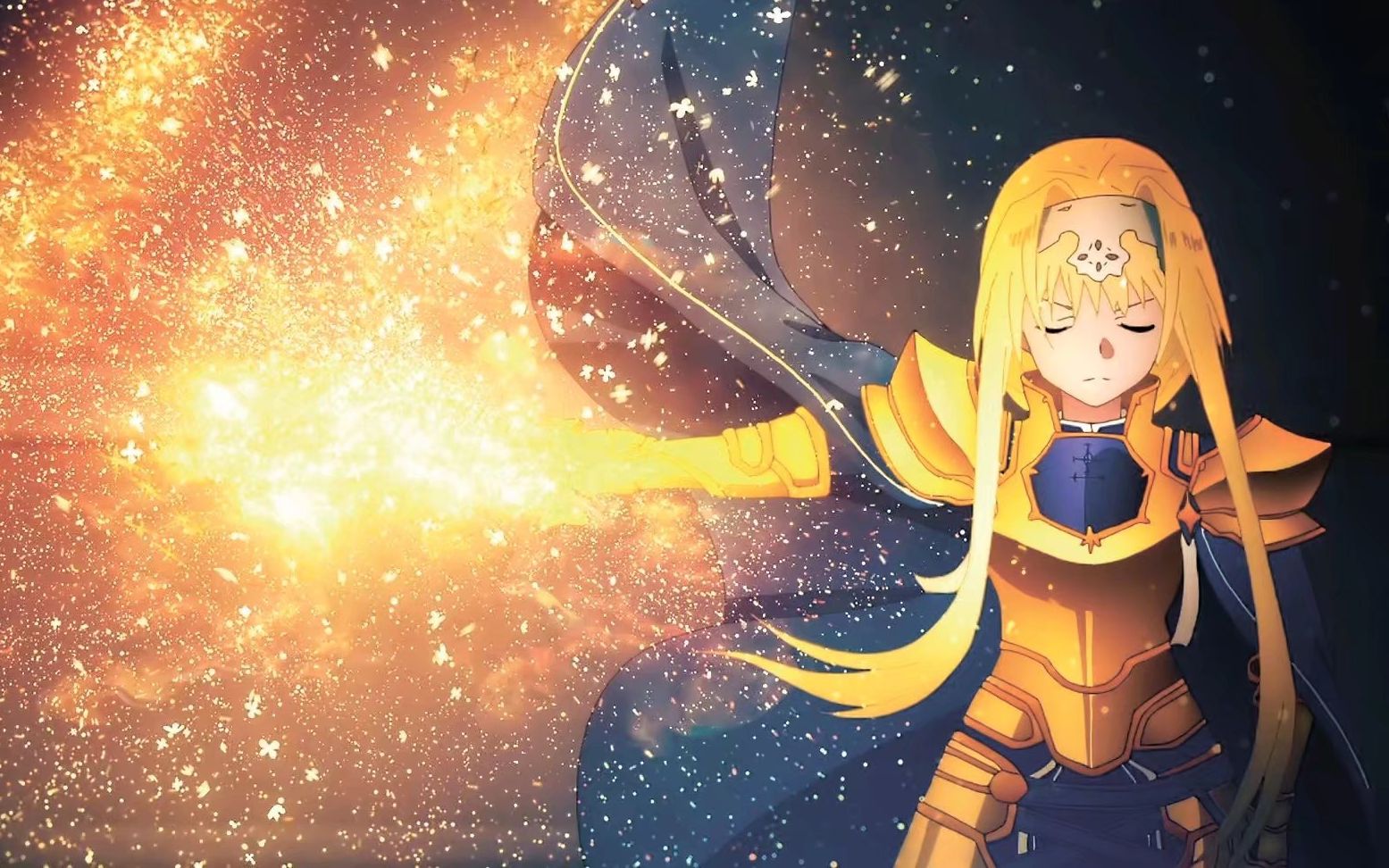 【60fps补帧/1080p】刀剑神域 爱丽丝篇异界战争ed lisa-unlasting