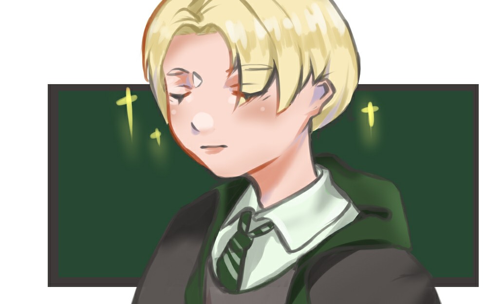 [sai]论蛇院女孩怎么用三分钟画完一个马尔福 第一次发视频我好紧张)