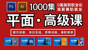 【平面设计进阶篇】核心理论知识点100集，就业兼职必看的一整套硬核实操篇！版式/海报/色彩/字体/LOGO
