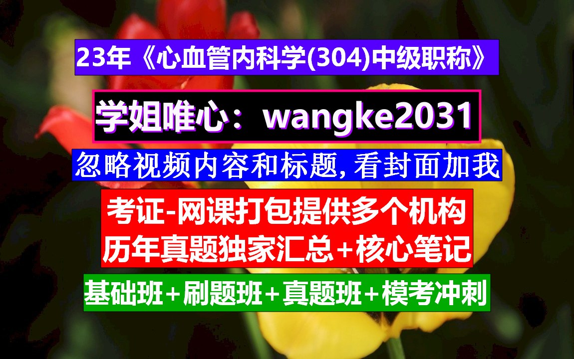 《心血管内科学(304)主治医师中级职称》心血管内科学副高,心血管内科学高级职称怎么样,中级职称是指哪些哔哩哔哩bilibili