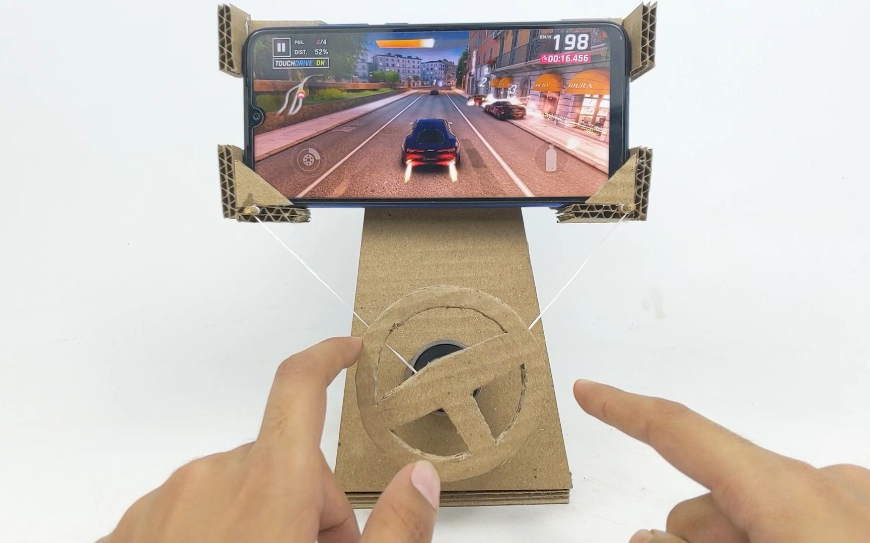 教你用纸板制作一个手机赛车控制器